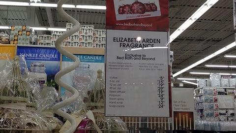 Bed Bath & Beyond 'The Perfect Gift' Price Sign