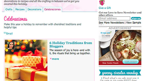 AllYou.com 'Celebraciones' Page