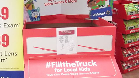 Walmart 'Fill the Truck' Pallet Display