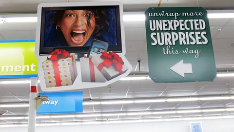 Kmart Holiday Ceiling Signs