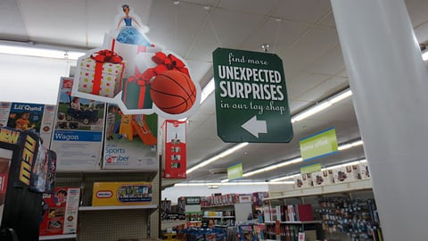 Kmart Holiday Ceiling Signs