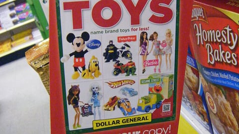 Dollar General Holiday Catalog Violator