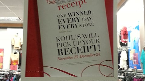 Kohl's 'Dream Receipt' Framed Sign