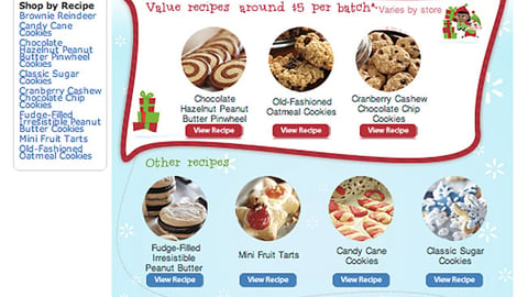 Walmart 'Holiday Baking' Webpage