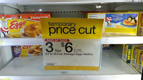 Target Eggo 'Price Cut' Sign