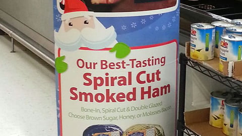 Walmart Sam's Choice 'Spiral Cut Smoked Ham' Standee