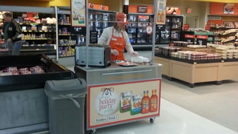 Walmart 'Festive Holiday Fare' Sampling Station
