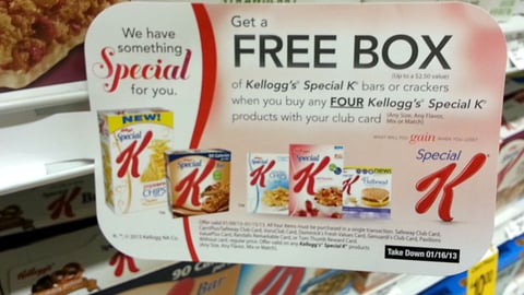 Special K Safeway 'Free Box' Shelf Talker