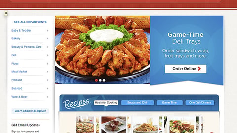 H-E-B 'Game-Time Deli Trays' Carousel Ad