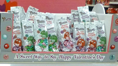 M&M's Target 'Say Happy Valentine's Day' Shelf Tray