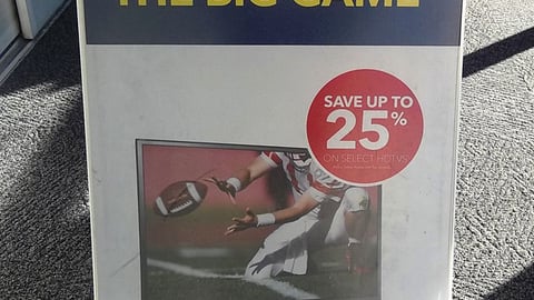 Best Buy 'Big Game' A-Board