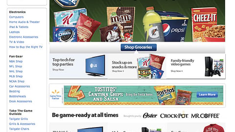 Walmart.com 'Game Time' Page