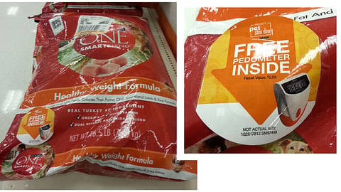 Purina One 'Free Pedometer' Packaging