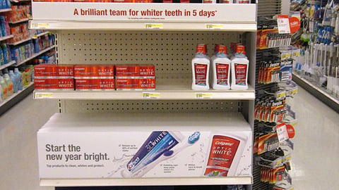 Target 'Start the New Year Bright' Oral Care Endcap