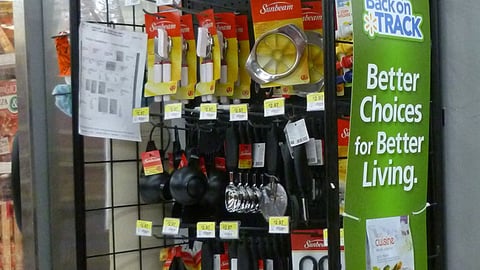 Walmart Nestlé 'Get Back on Track' Rack Sign
