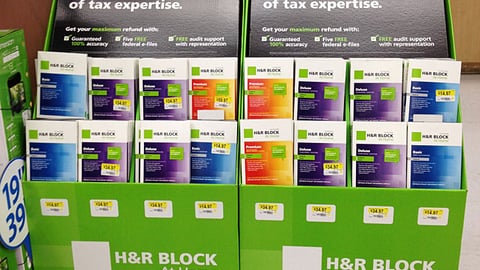 H&R Block Walmart 'Tax Time' Floorstands