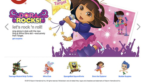 Target Dora Rocks Carousel Ad