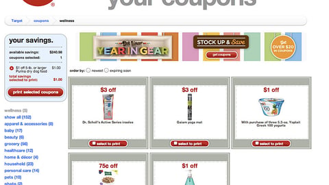 Target.com 'Stock Up & Save' Banner Ad