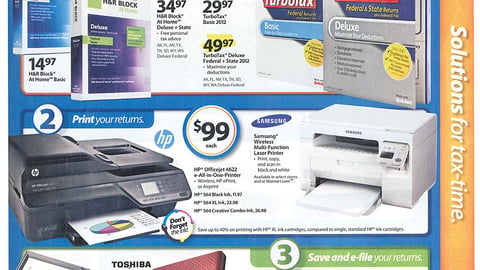 Walmart 'Tax Time' Feature