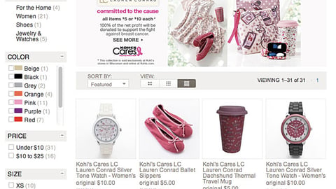 Kohl's Cares Lauren Conrad E-Commerce Shop
