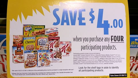 Safeway 'Save $4' Shelf Sign