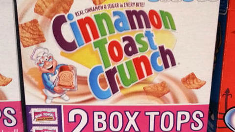 Cinnamon Toast Crunch '2 Box Tops' Packaging