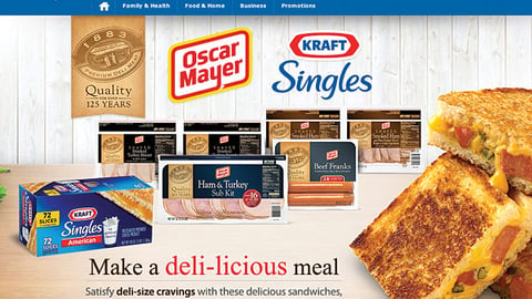 Sam's Club Kraft Singles Oscar Mayer Landing Page