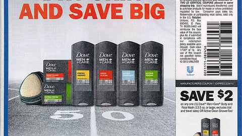 Dove Men+Care 'Tackle Dry Skin' FSI