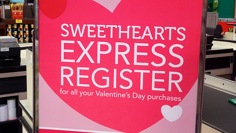 Albertsons 'Sweethearts Express' Stanchion Sign