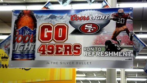 Coors Light 'Go 49ers' Ceiling Sign