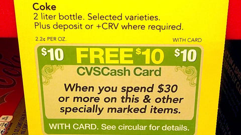 'CVSCash Card' Shelf Sign