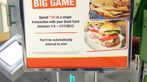 Giant-Landover 'Party for the Big Game' Stanchion Sign