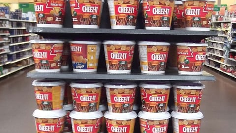 Walmart 'Game Time' Cheez-It Endcap