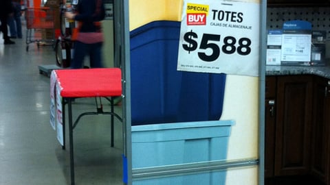 Home Depot 'Start Fresh' Stanchion Sign