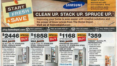 Home Depot 'Start Fresh' Feature