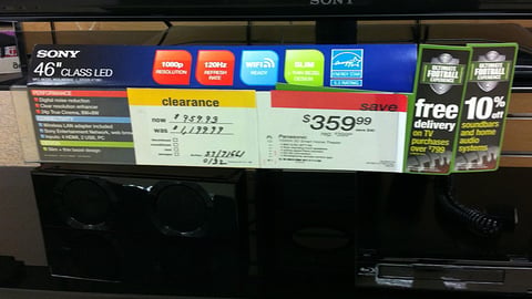 Sears 'Ultimate Football Experience' Shelf Tag