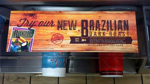 7-Eleven 'New' Coffee Shelf Cling