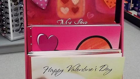 Family Dollar Valentine's Day Card Shipper