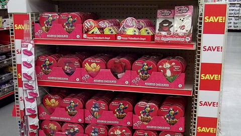 Family Dollar Valentine's Day Candy Endcap
