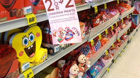 Rite Aid Valentine's Day Candy Merchandising