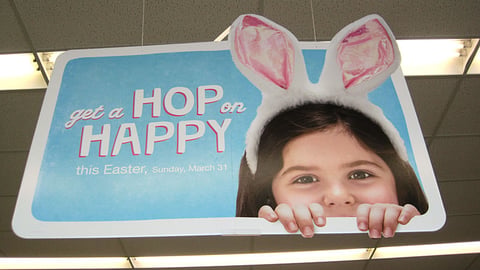 Walgreens 'Get a Hop on Happy' Ceiling Sign