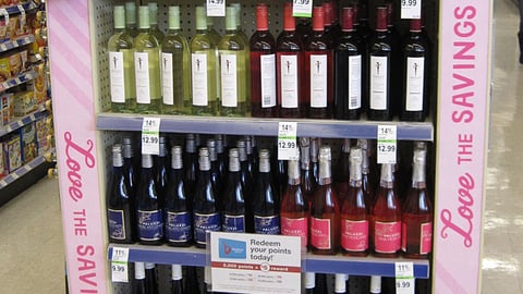 Walgreens 'Love the Savings' Wine Endcap
