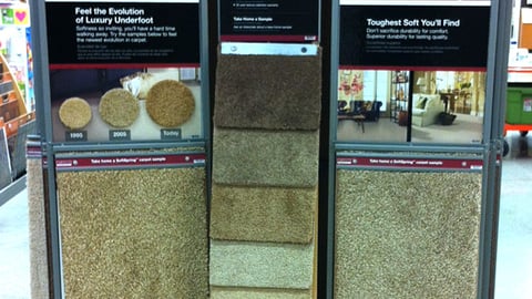 Home Depot SoftSpring Carpet Display