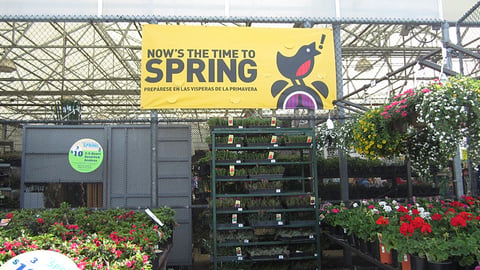 Lowe's 'Now's the Time to Spring' Banner