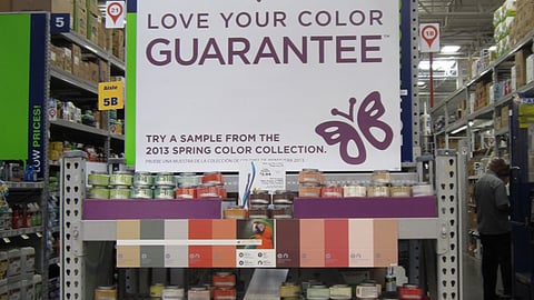 Lowe's Valspar 'Spring Color Collection' Endcap
