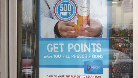Walgreens 'Get Points' Balance Rewards Window Poster