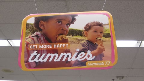 Walgreens 'Get More Happy' Ceiling Sign