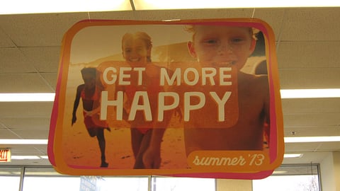 Walgreens 'Get More Happy' Ceiling Sign