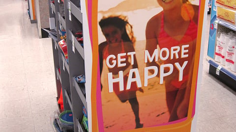 Walgreens 'Get More Happy' Floorstand