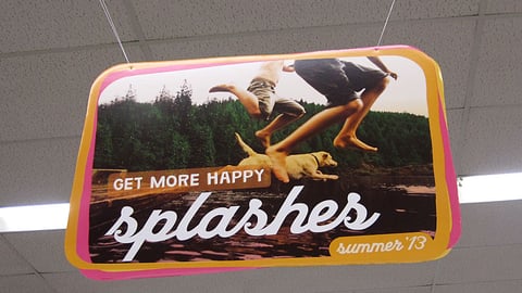 Walgreens 'Get More Happy' Ceiling Sign